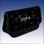 Personalised Name Stars & Hearts Makeup Case
